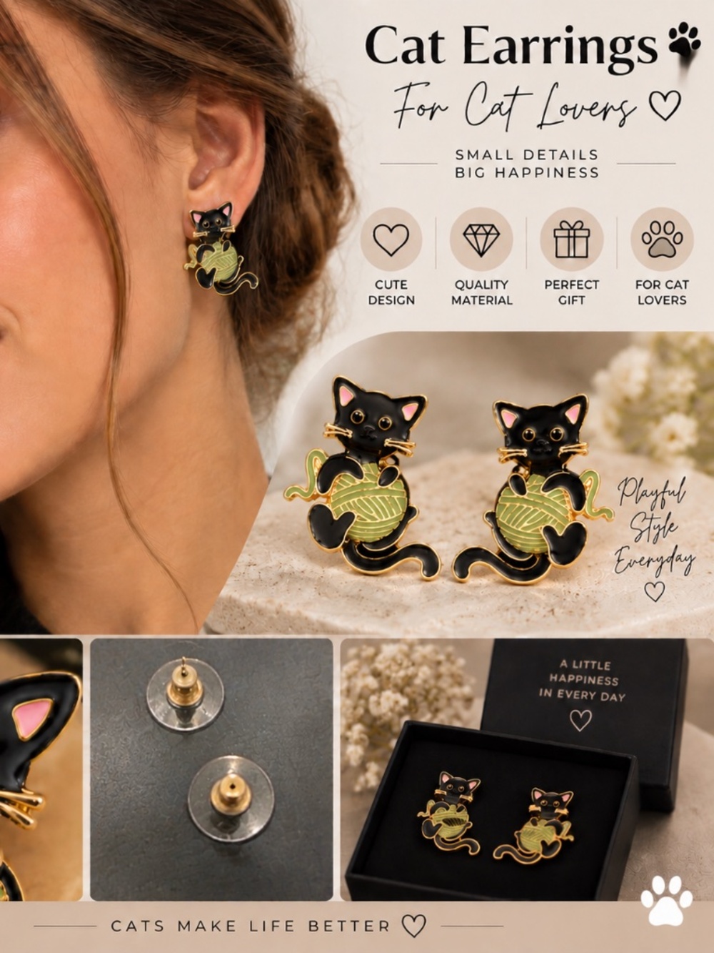 Cat Earrings